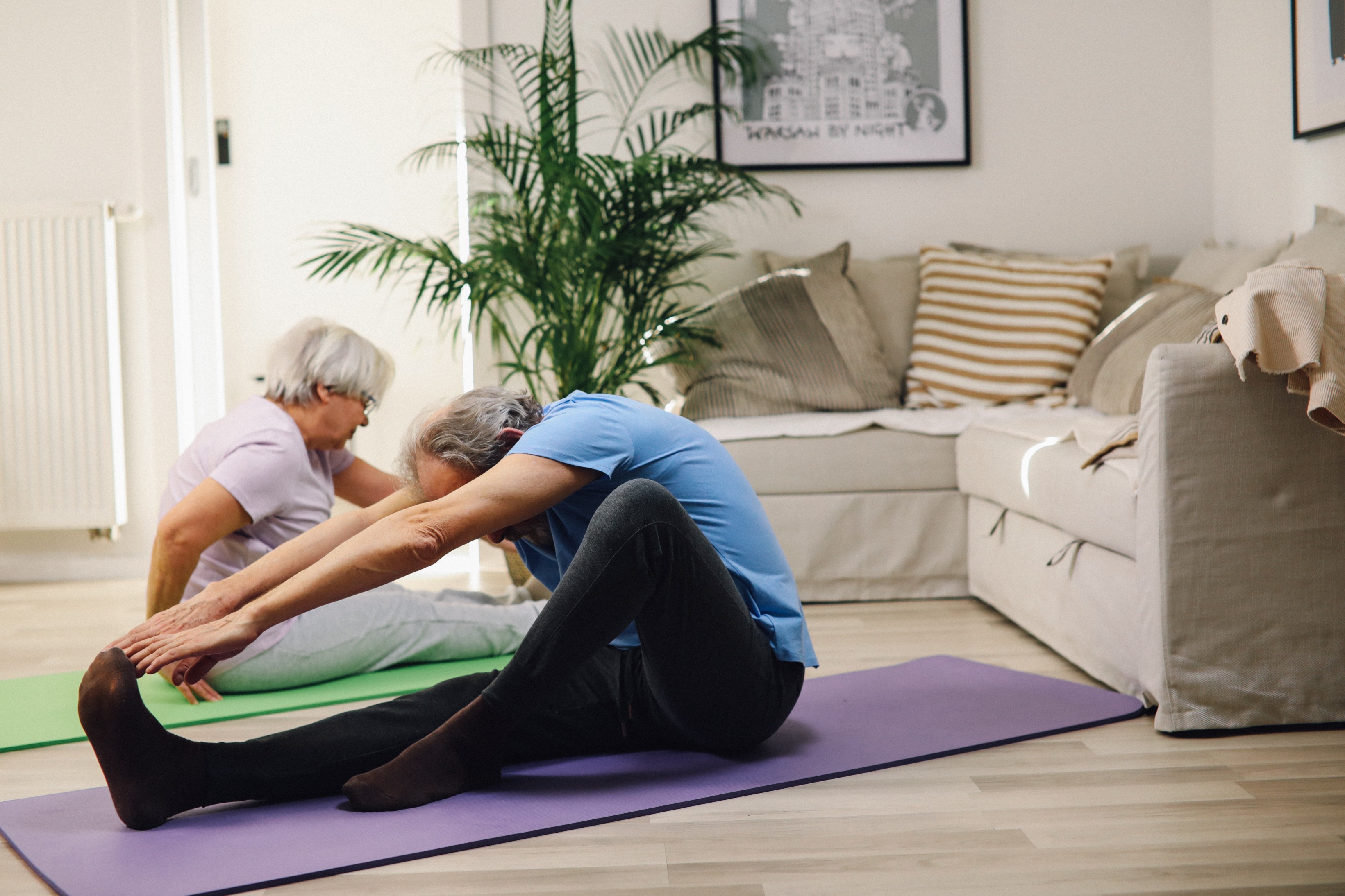 Couple doing yoga